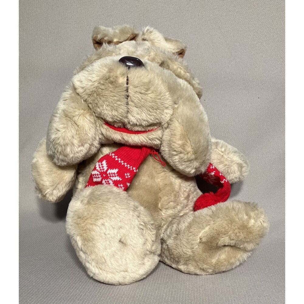 Bulldog Plush Krinkles Christmas‎ Knit Hat Commonwealth Target 1984 Vintage